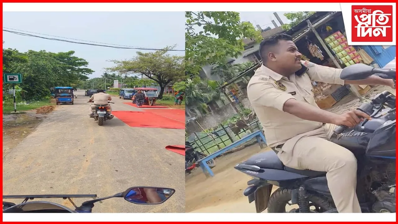 আৰক্ষীয়ে চলালে লীলা, জনতাই কৰিলে ধৰি বান্ধি কিলা...