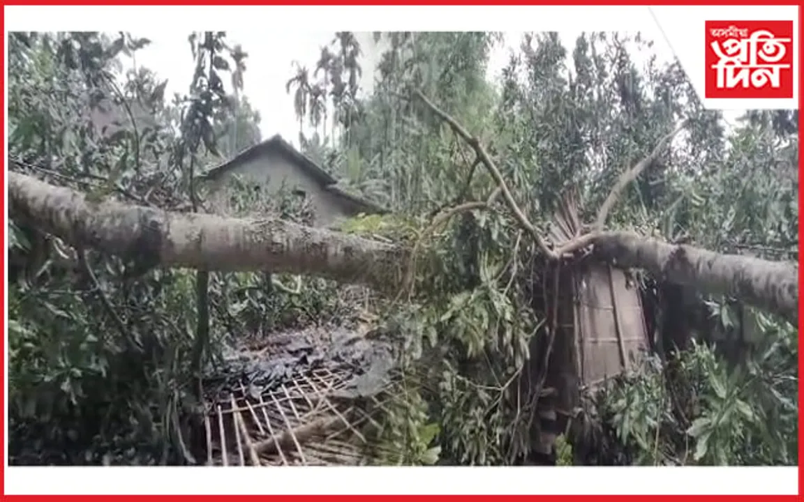 জামুগুৰিহাটত প্ৰচণ্ড ধুমুহা: বিস্তৰ ক্ষতি সাধন কেইবাখনো গাঁৱৰ...