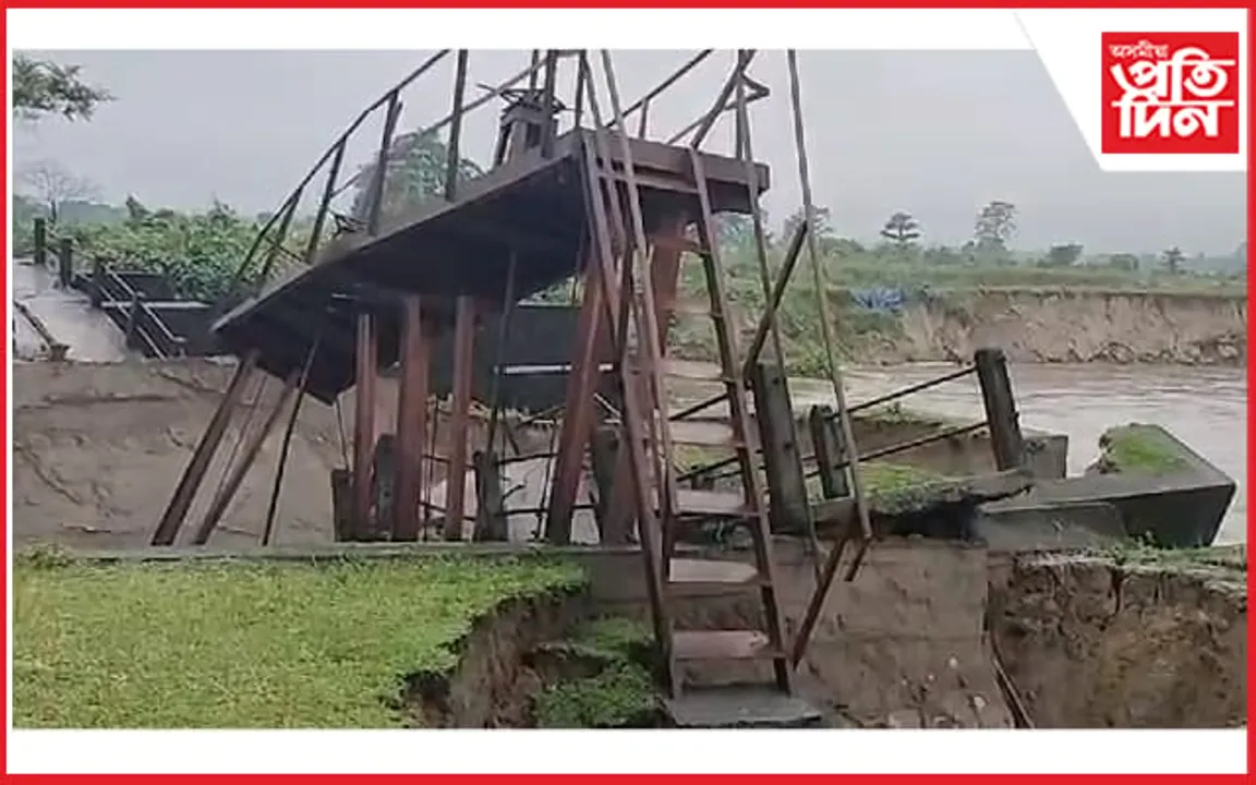 দুমাহৰ ভিতৰত পুনৰ ভাগিল জলসিঞ্চন বিভাগৰ শ্লুইচ গেট