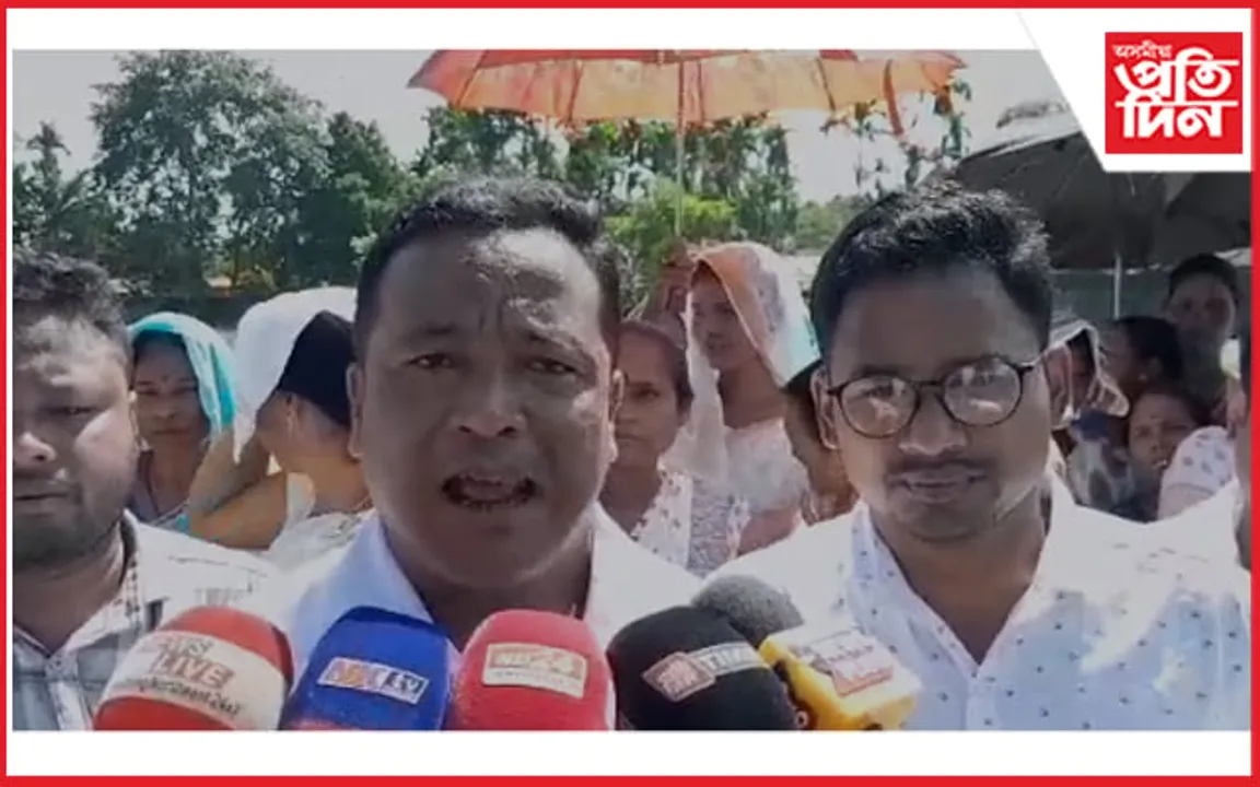 চিলাপথাৰত অসম জাতীয়তাবাদী যুৱ ছাত্ৰ পৰিষদৰ প্ৰতিবাদ