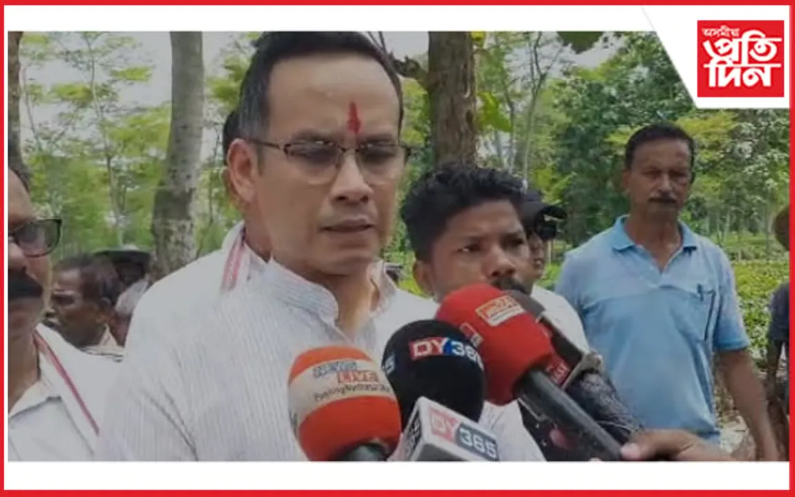 'বাগিচাই বাগিচাই কংগ্ৰেছ' : গৰঙা চাহ বাগিচাত সাংসদ গৌৰৱ গগৈ