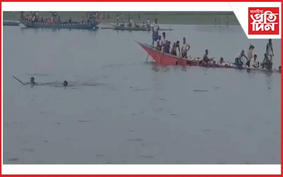 টিপকাই নদীত উলটিল ১৫০জন লোক কঢ়িয়াই অনা নাও