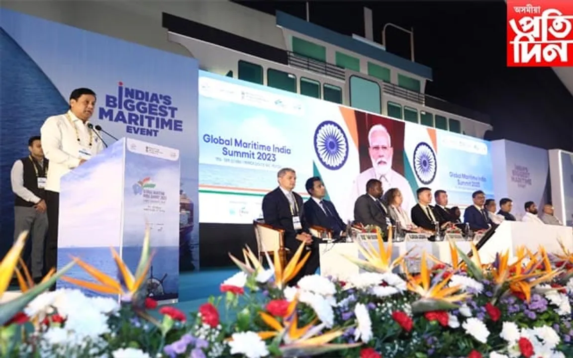 বিশ্ব সামুদ্ৰিক ভাৰত সন্মিলন ২০২৩ ৰ শুভ উদ্বোধন প্ৰধানমন্ত্ৰী মোডীৰ