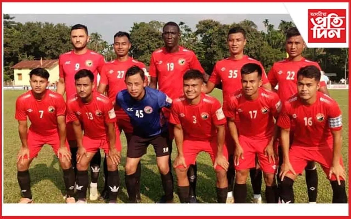 ইউ‌.এন ব্ৰহ্ম স্বৰ্ণকাপ ফুটবলঃ শ্বিলং লাজঙৰ ফাইনেলত প্ৰৱেশ...