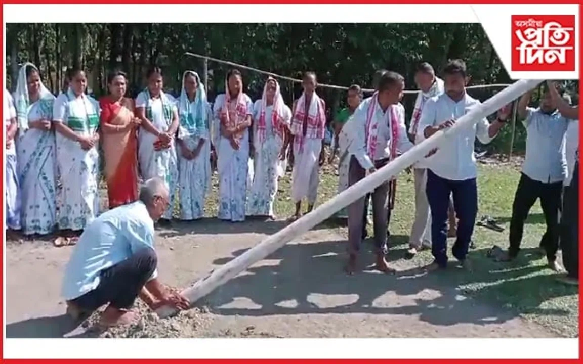 কেন্দ্ৰীয় মদাহি কছাৰী বৰমানী পূজা আৰু সাংস্কৃতিক মহোৎসৱৰ লাইখুটা স্থাপন