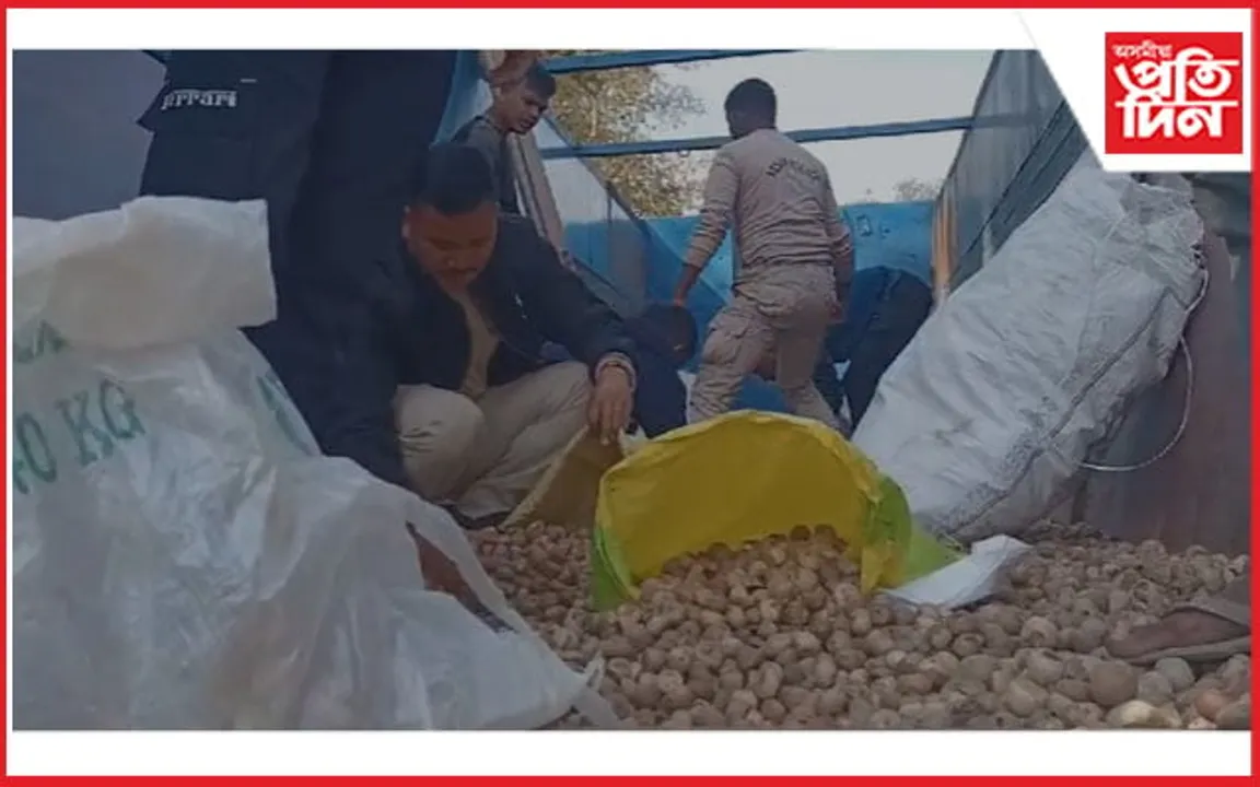 বোকাজানত জব্দ বৃহৎ পৰিমাণৰ বাৰ্মিজ চুপাৰিঃ দুজনক আটক...