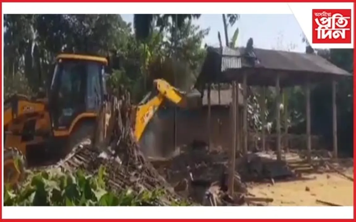 বিলাসীপাৰা মহকুমা প্ৰশাসনৰ বৃহৎ উচ্ছেদ অভিযান 