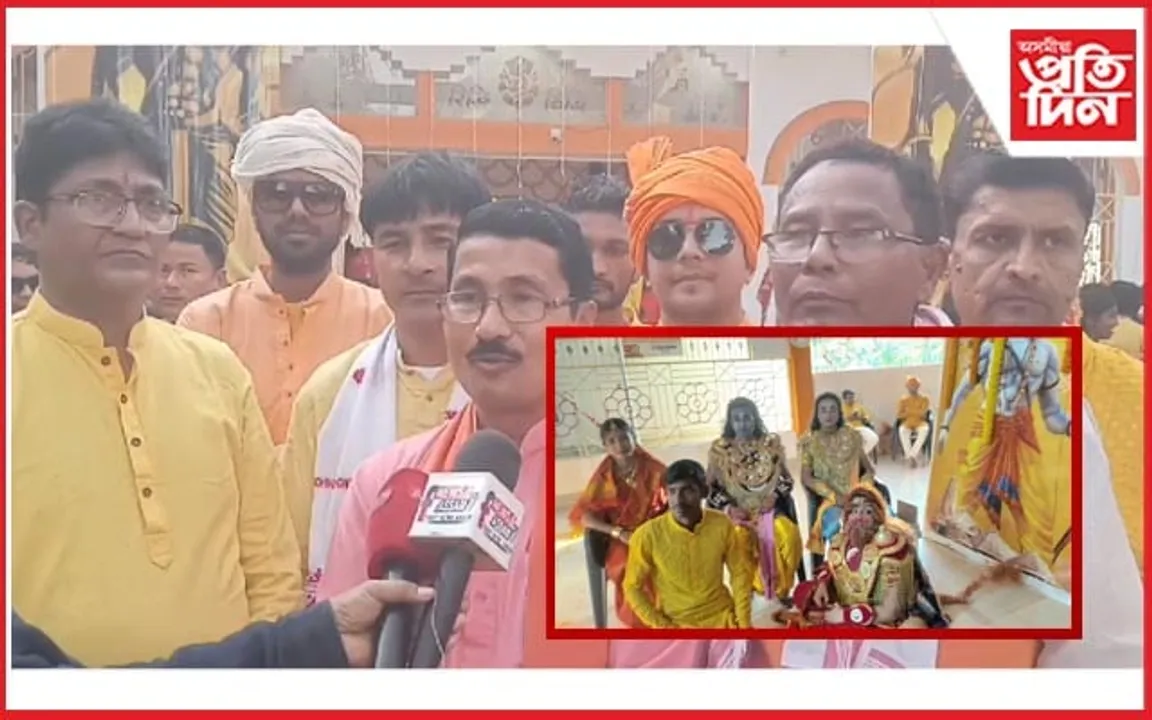 প্ৰাণ প্ৰতিষ্ঠা উপলক্ষে টেঙাখাতত শোভাযাত্ৰা