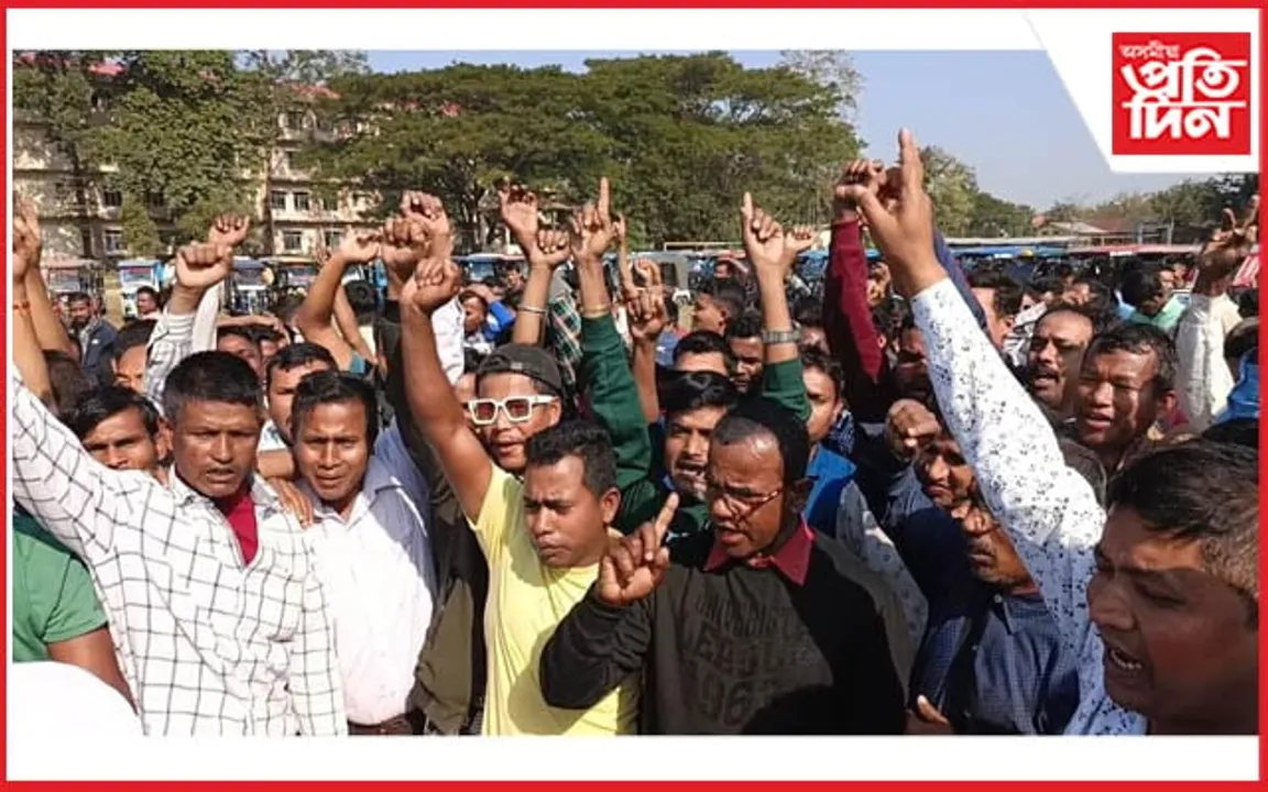 গহপুৰত ই-ৰিক্সা চালকৰ প্ৰতিবাদ...