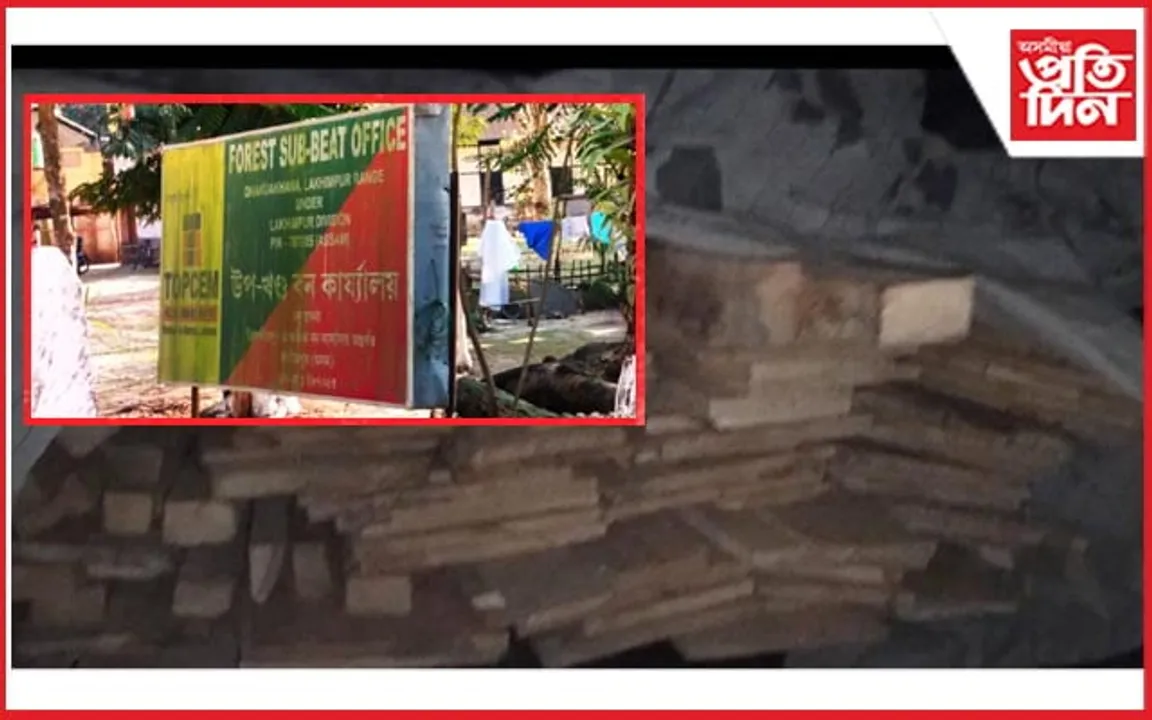 ঢকুৱাখনাত বন বিভাগৰ কৃপাত বনজ সম্পদৰ চোৰাং বেহা