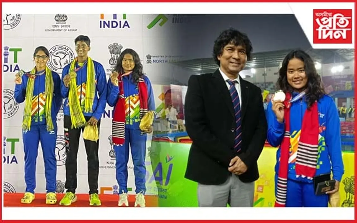 খেলো ইণ্ডিয়া বিশ্ববিদ্যালয় গেমছৰ সাঁতোৰত উত্তৰা গগৈৰ ব্ৰঞ্জ লাভ...