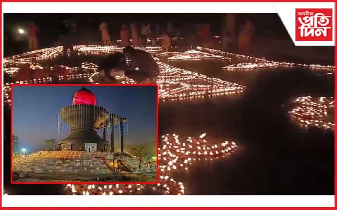 ১১ হাজাৰ বন্তিয়ে উজ্বলালে মহামৃত্যুঞ্জয় মন্দিৰ
