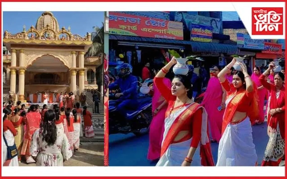 ঐতিহাসিক শ্ৰীশ্ৰী মহামায়াবাৰীত নৱনিৰ্মিত মন্দিৰৰ শুভ উদ্বোধন