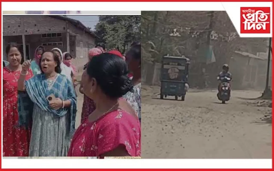 ঠিকাদাৰৰ কৰ্ম-কাণ্ডৰ বাবেই এটা নিৰ্মীয়মান পথে অতিষ্ঠ কৰিছে বিশ্বনাথবাসীক 