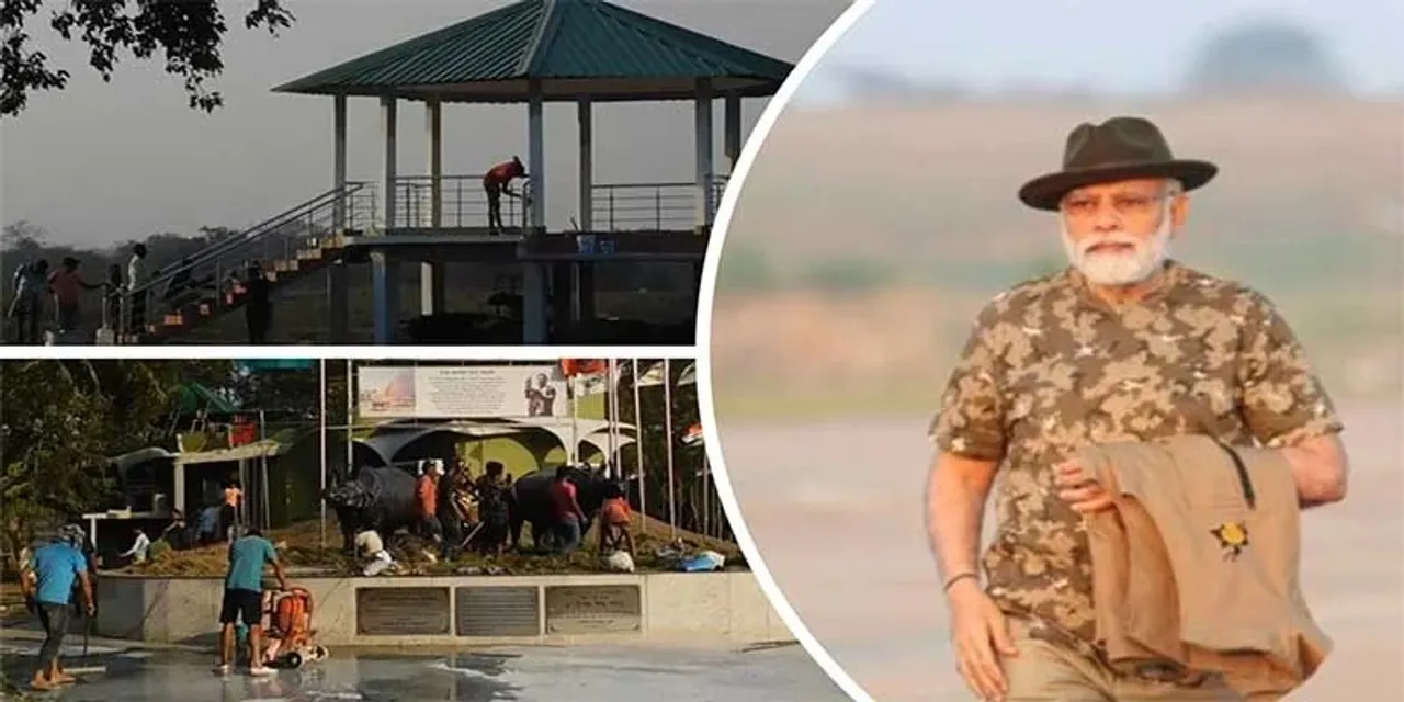 'পৃথিৱীৰাজ'ৰ পিঠিত উঠি কাজিৰঙা চালে প্ৰধানমন্ত্ৰীয়ে...