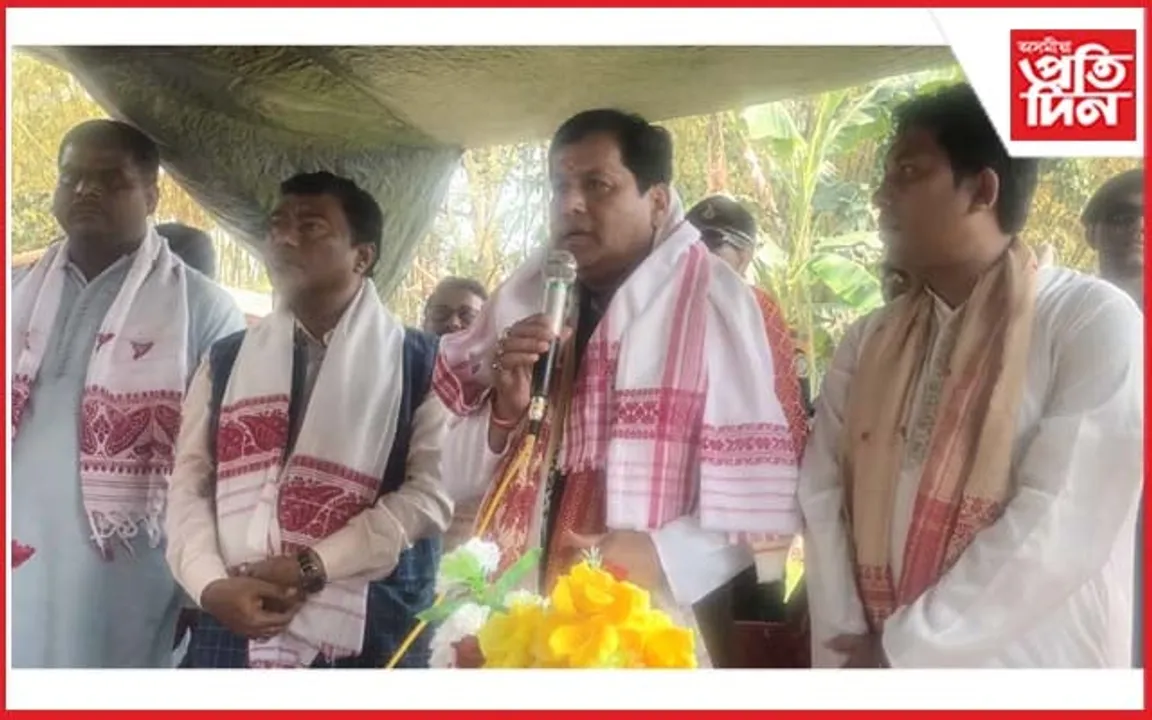 টেঙাখাতত সৰ্বানন্দ সোণোৱালৰ নিৰ্বাচনী প্ৰচাৰ