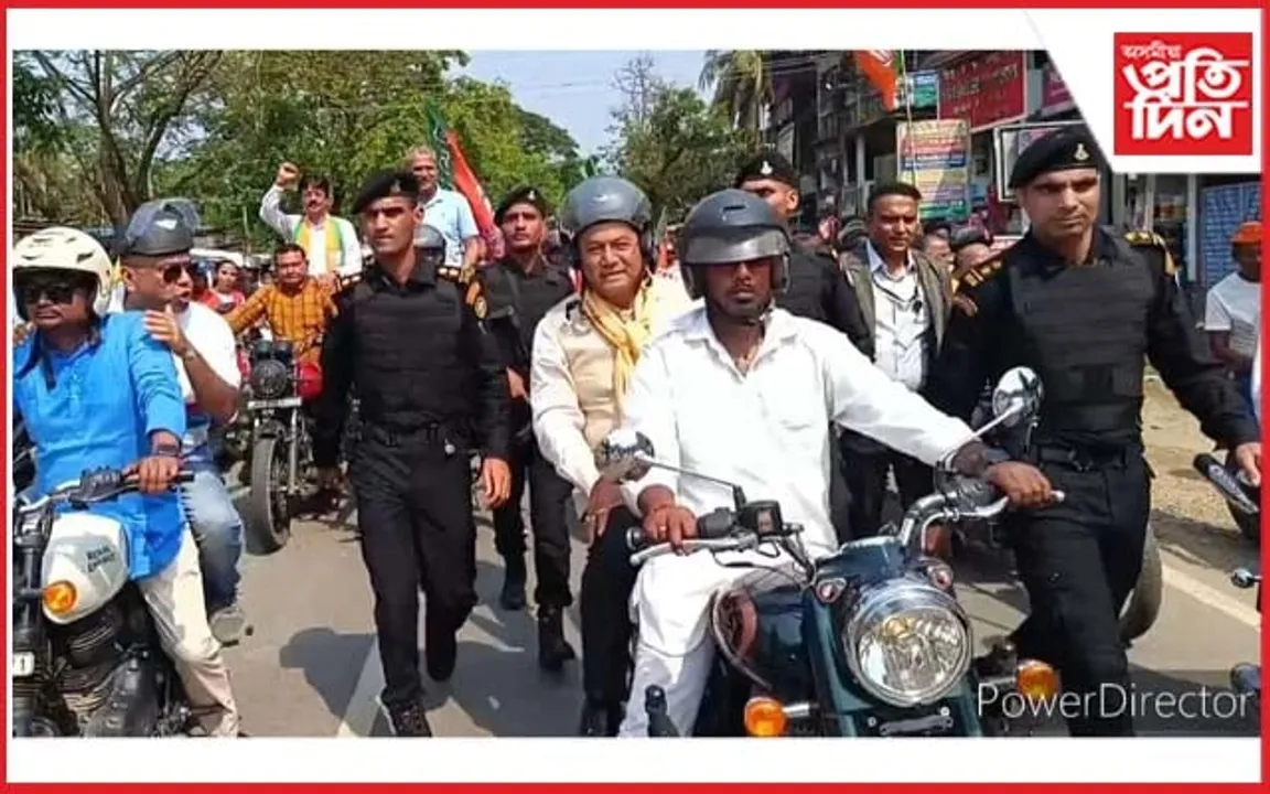পৰিমল শুক্লবৈদ্যৰ সমৰ্থনত শিলচৰত সোণোৱালৰ বাইক ৰেলী