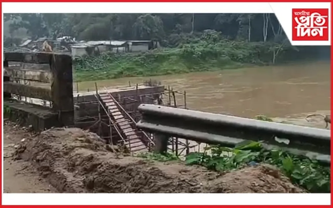 দিচাংপানীত  ONGC ৰ তৈল-গেছ পৰিবাহী পাইপ ফুটি নিৰ্গত তেল-গেছ