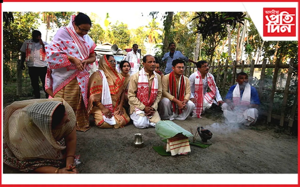 বটদ্ৰৱাত গোসাঁই বিহু পালনঃউখল-মাখল পৰিবেশ