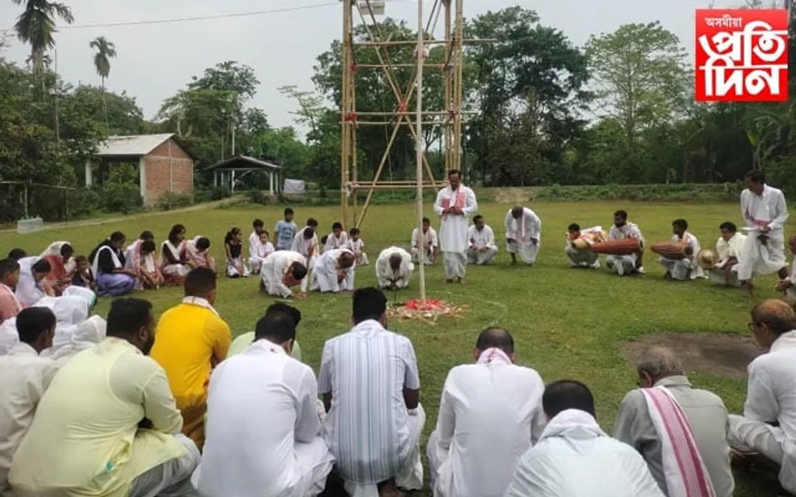 কৃষ্ণাইঘাট আউনীআটীৰ শাখা সত্ৰত ভাগৱত পাঠৰ শুভাৰম্ভ...