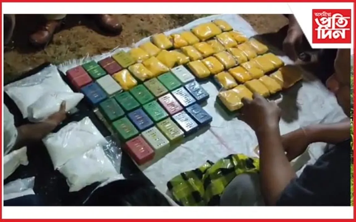 কাছাৰ আৰক্ষীৰ বৃহৎ সফলতাঃ ১০৫কোটিৰ নিচাযুক্ত সামগ্ৰী জব্দ...