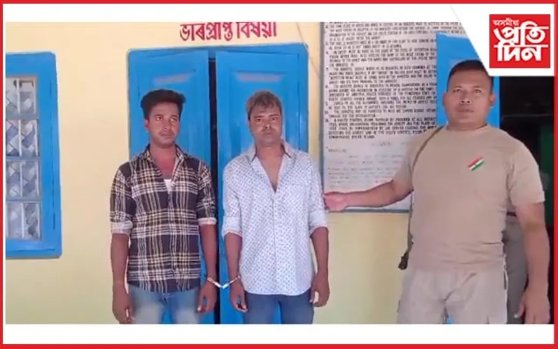 কচুৱাৰ মিছামাৰীত জন্তুৰ শিং জব্দ, দুজনক আটক