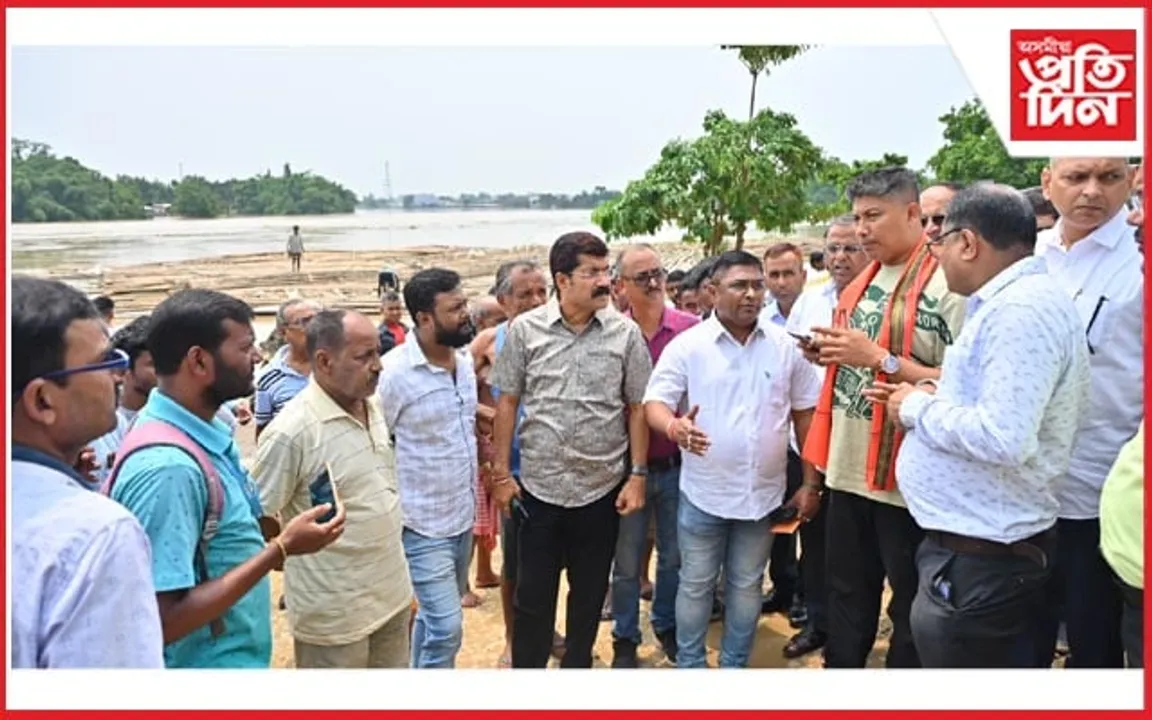 কাছাৰৰ কেইবাস্থানতো বান-খহনীয়াৰ বুজ ল'লে জলসম্পদ মন্ত্ৰী পীযুষ হাজৰীকাই...