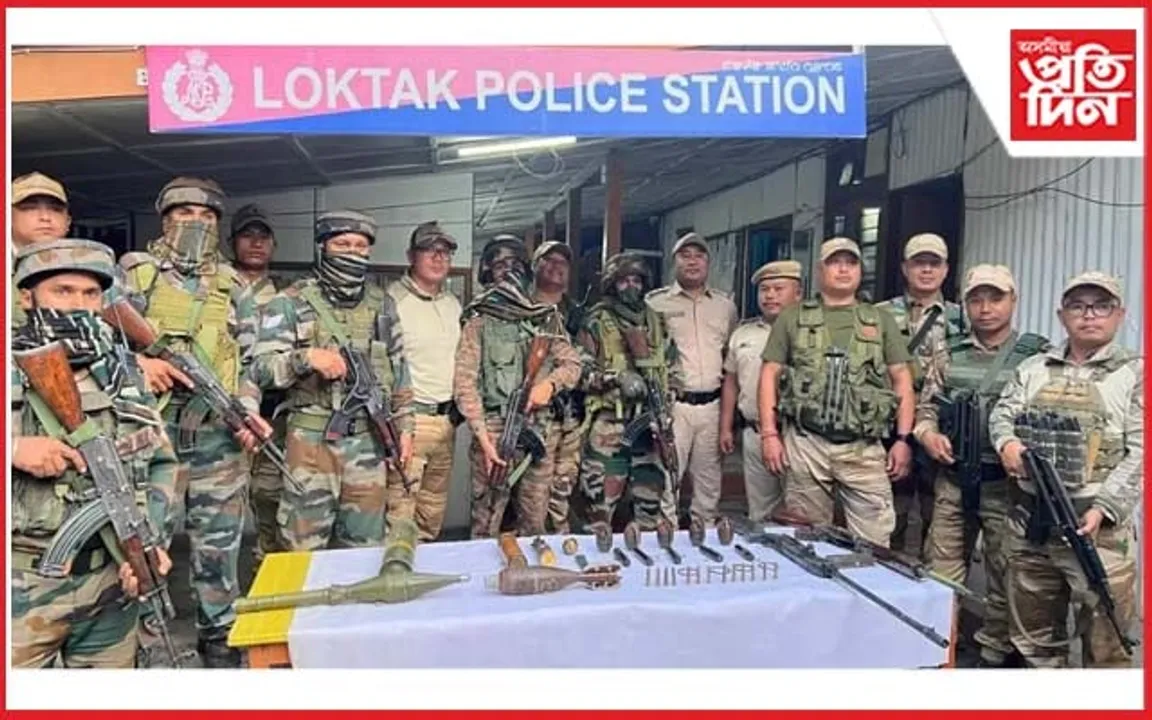 মণিপুৰত বুজণ পৰিমাণৰ‌ অবৈধ মাৰণাস্ত্ৰ জব্দ
