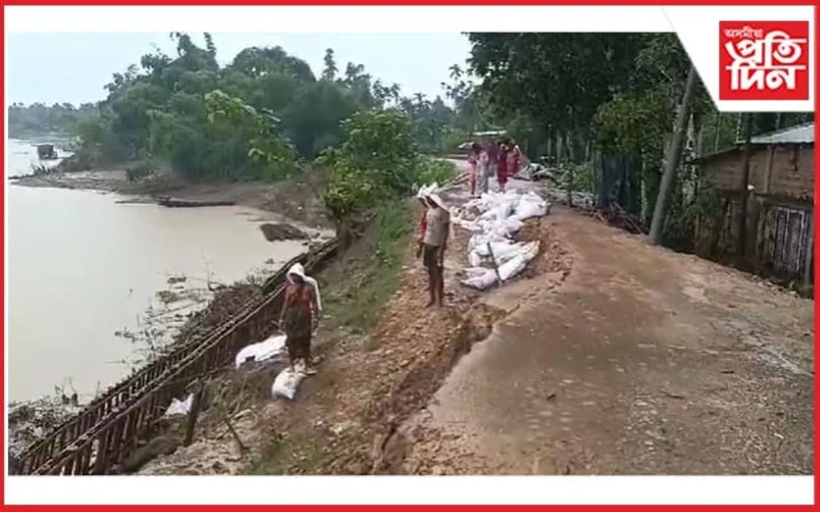 বৰাকে মাতিছে বিপদঃ যিকোনো সময়তে চিঙিব পাৰে বেৰেংগা মথাউৰি...
