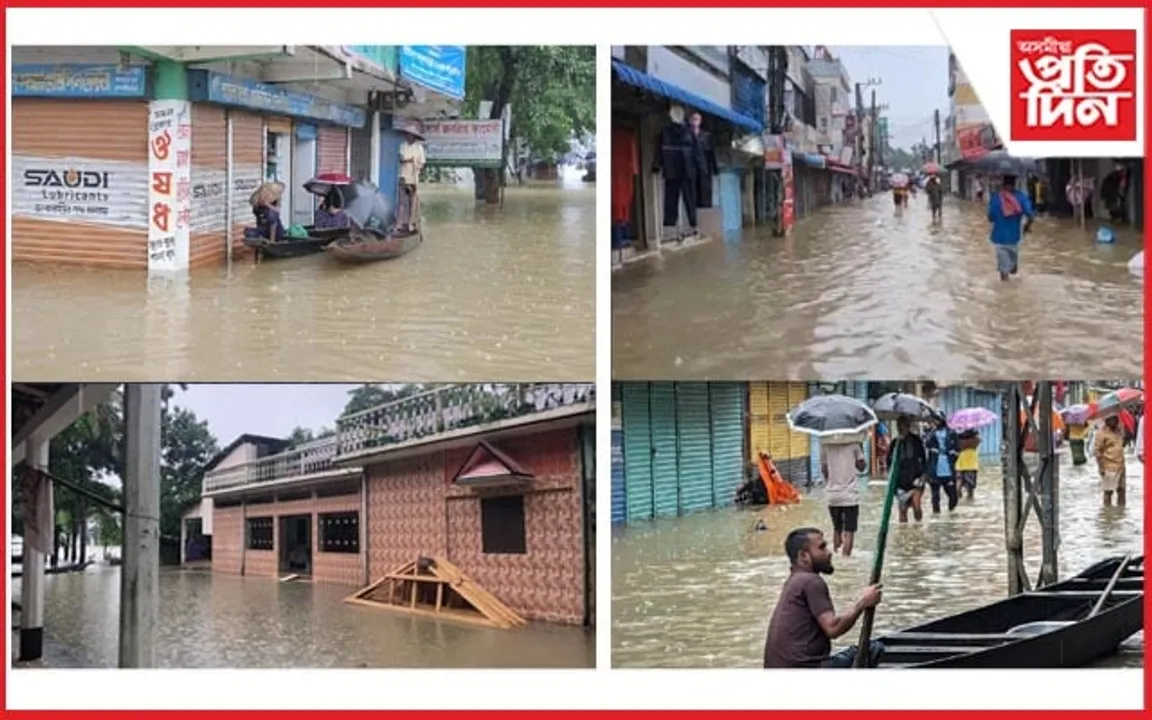 অসম, মেঘালয়ত বৰষুণঃ বাংলাদেশৰ ছিলেটত ভয়াবহ বান, ৭ লাখ লোক ক্ষতিগ্ৰস্ত