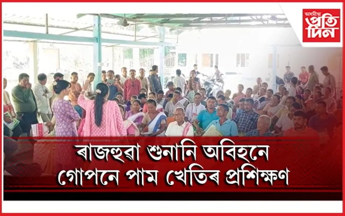 বোকাখাতত গোপনে চলিছে পাম খেতিৰ প্ৰশিক্ষণঃ জীপাল কৃষক সংঘই আনিলে পোহৰলৈ