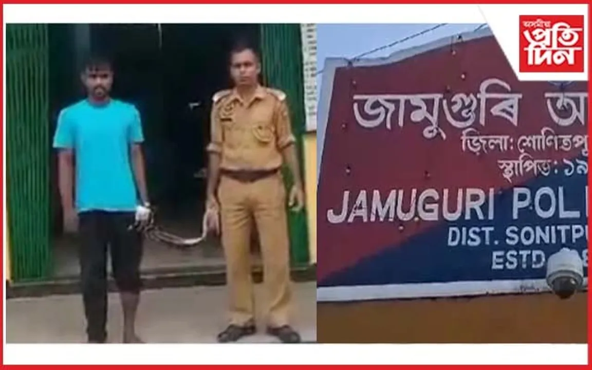 জামুগুৰিহাটত ৰাইজৰ হাতত আটক গৰুচোৰ