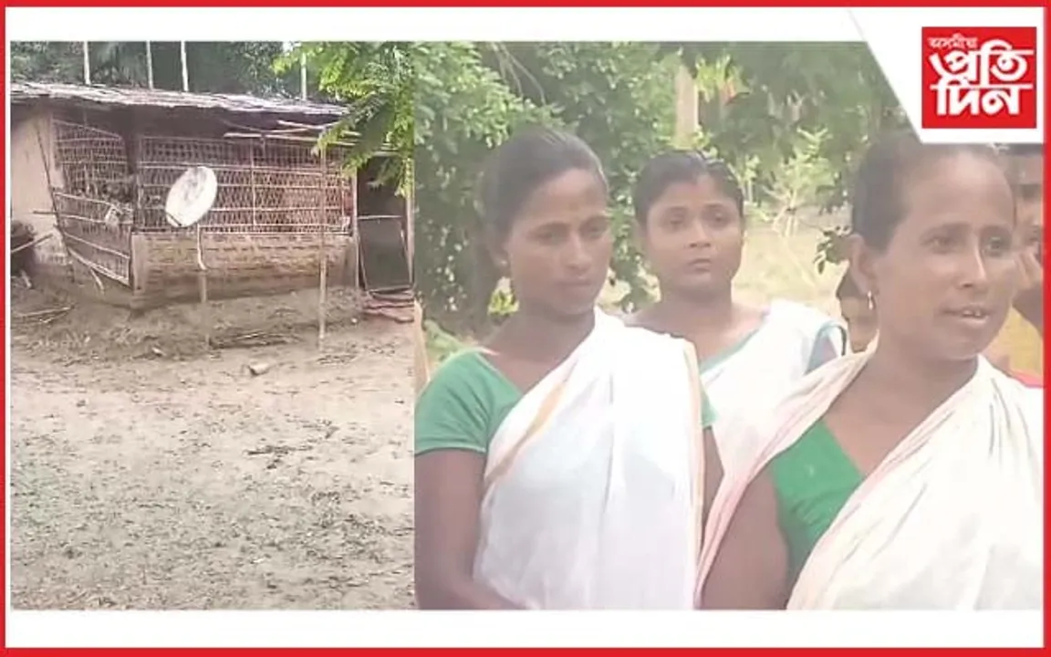 কুৱঁৰীআটিৰ আদৰ্শ গাঁৱৰ বন্যাৰ্ত ৰাইজৰ চকুলো : বোকাৰ মাজত পাতিছে তিলনি