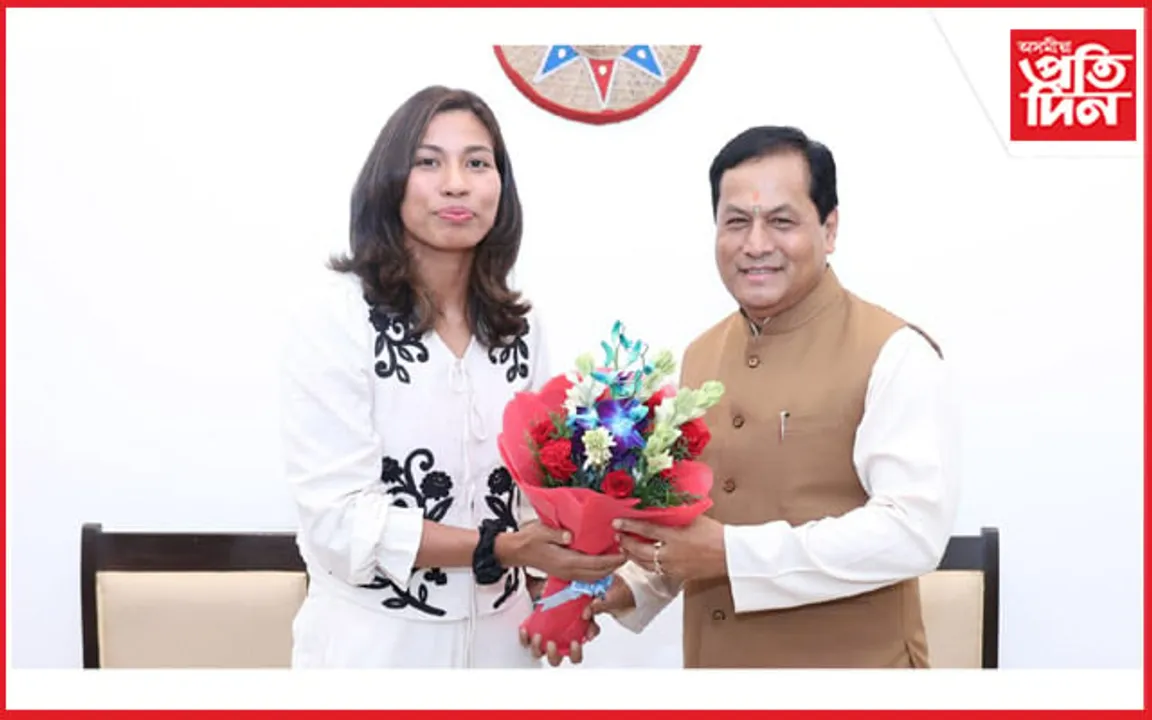 কেন্দ্ৰীয় মন্ত্ৰী সৰ্বানন্দ সোণোৱালৰ দিল্লীৰ বাসভৱনত লাভলীনা বৰগোহাঁইক সম্বৰ্ধনা