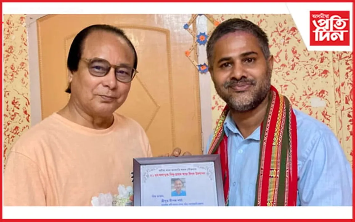 কাহিলীপাৰাত কবি-সাংবাদিক দীপক শৰ্মাক সম্বৰ্দ্ধনা