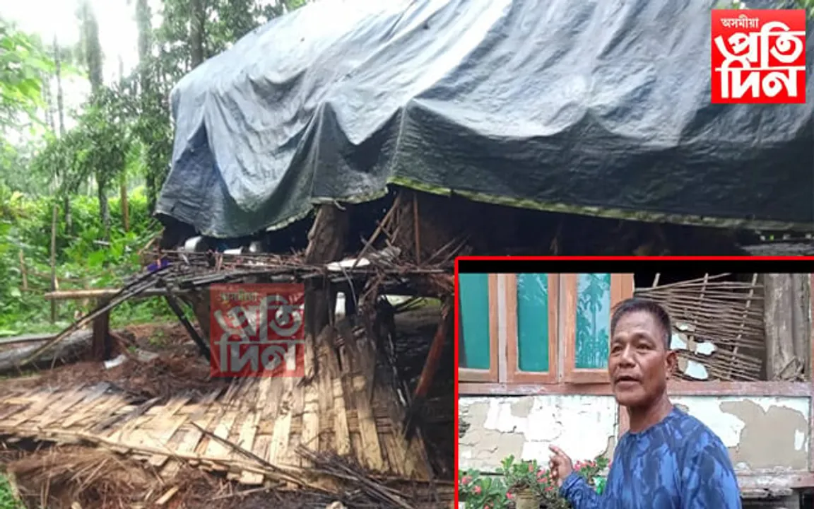 নদুৱাৰত বন্যহস্তীৰ ত্ৰাসঃ খাদ্য বিচাৰি তহিলং ভঁৰাল,ঘৰ...