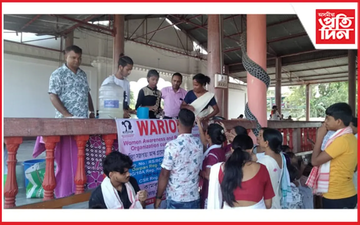 প্ৰচণ্ড গৰমৰ পৰা কিঞ্চিত পৰিত্ৰাণ দিয়াৰ প্ৰয়াস সমাজহিতৈষী সংস্থা WARIORSৰ