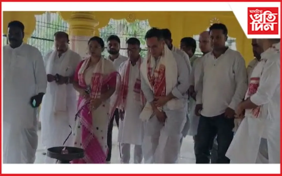 বিহালীত বলিছে উপ নিৰ্বাচনৰ বতাহঃ গাংমৌ থানত সাংসদ গৌৰৱ গগৈৰ শৰাই