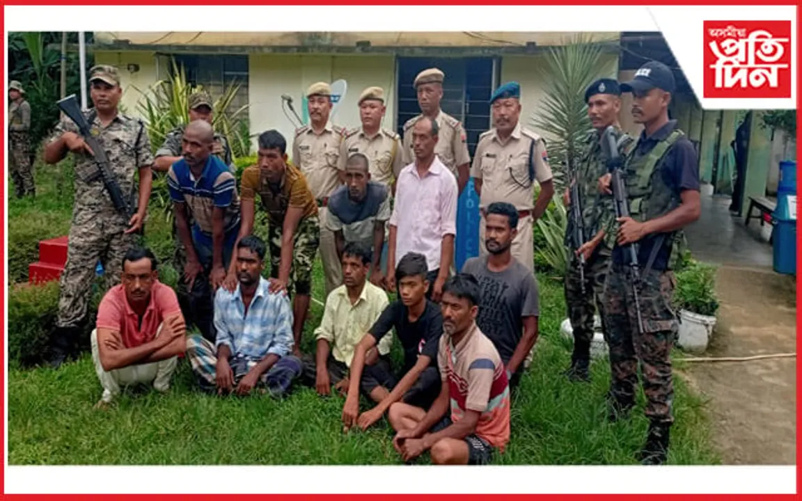 মেঘালয়ত ১০জনকৈ বাংলাদেশী নাগাৰিকক আটক আৰক্ষীৰ