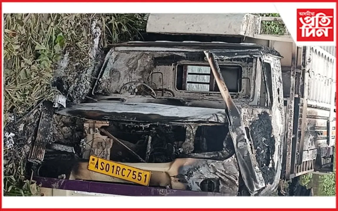 গৰু চুৰিৰ সন্দেহত এজনক প্ৰহাৰঃ জ্বলাই দিলে চাৰিচকীয়া বাহন...