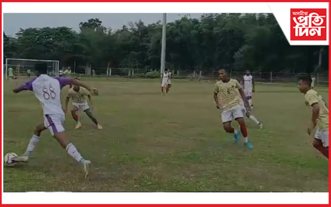 চামতাত ৪৫ সংখ্যক নৰোৰাম বৰ্মন ফুটবল আৰম্ভ : অসম পুলিচ ব্লুজ দলৰ ছেমি ফাইনেলত প্ৰৱেশ