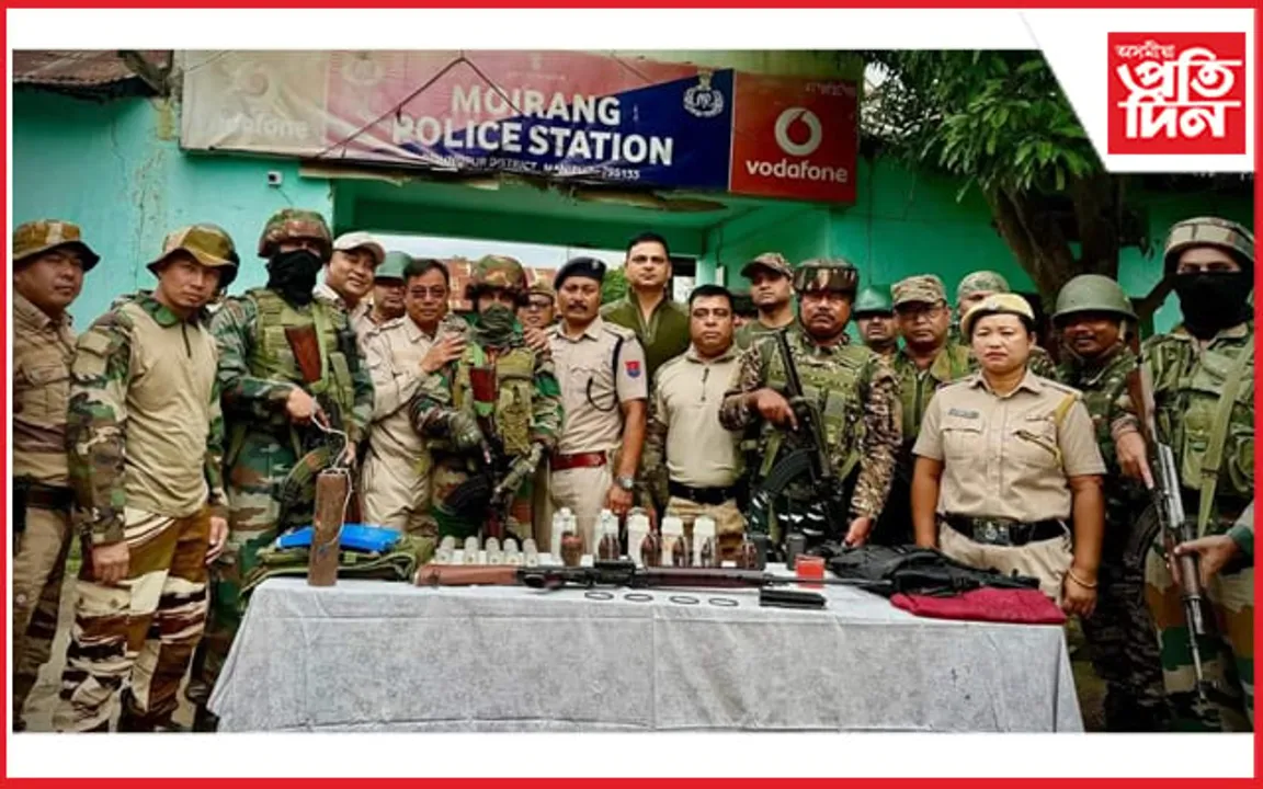 হিংসা জৰ্জৰ মণিপুৰত ৩ সন্ত্ৰাসবাদীসহ বুজন পৰিমাণৰ অবৈধ মাৰণাস্ত্ৰ‌ জব্দ