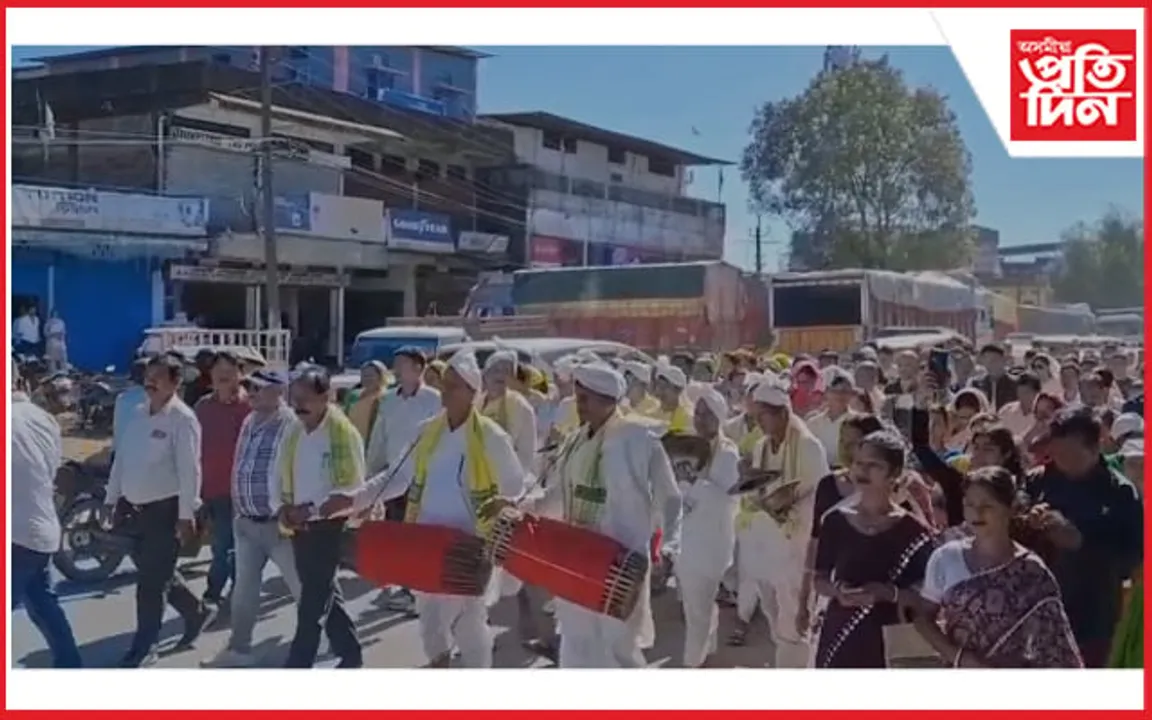 বিশাল সাংস্কৃতিক শোভাযাত্ৰাৰে চিলাপথাৰত ভাষা গৌৰৱ সপ্তাহ পালন