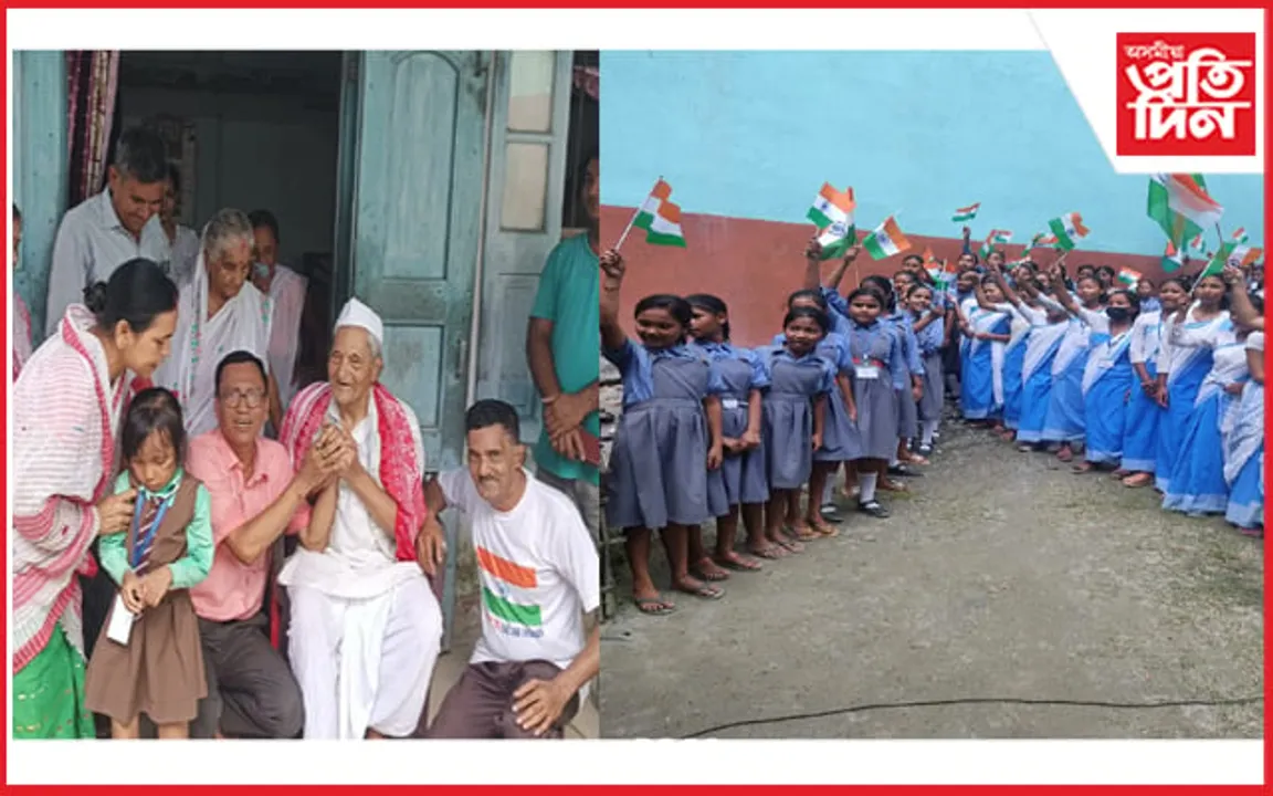 স্বাধীনতা সংগ্ৰামী জিতেন্দ্ৰ নাথ শৰ্মাক বৰমা ছোৱালী হাইস্কুলৰ সম্বৰ্ধনা…