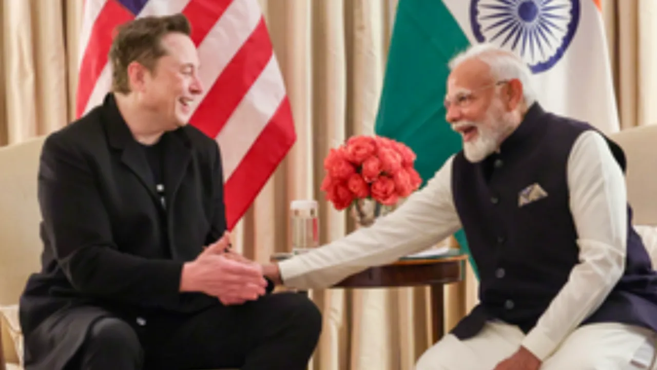  Narendra Modi Elon Musk Meet In USA Photograph: (आईएएनएस) 