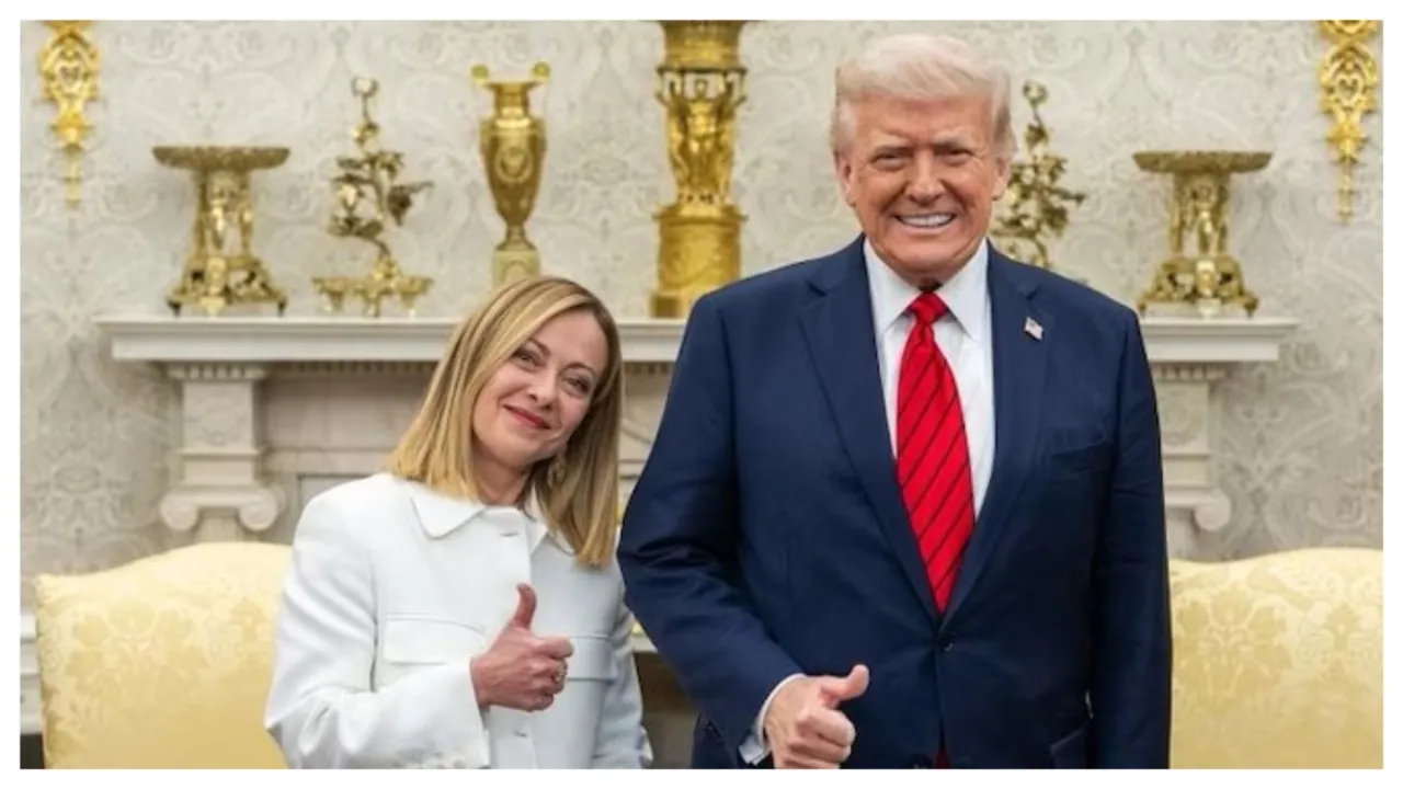  Donald Trump-Giorgia Meloni  Photograph: (Twitter) 