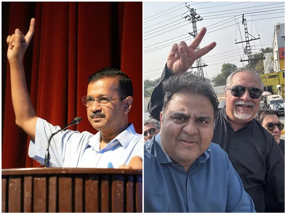  अरविंद केजरीवाल और फवाद चौधरी (फोटो@X) 