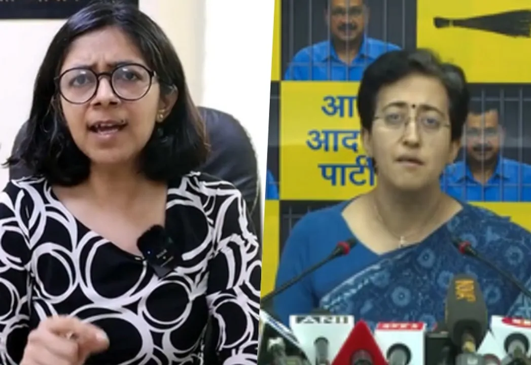  Swati Maliwal and Delhi Minister Atishi Marlena. Photo: IANS 