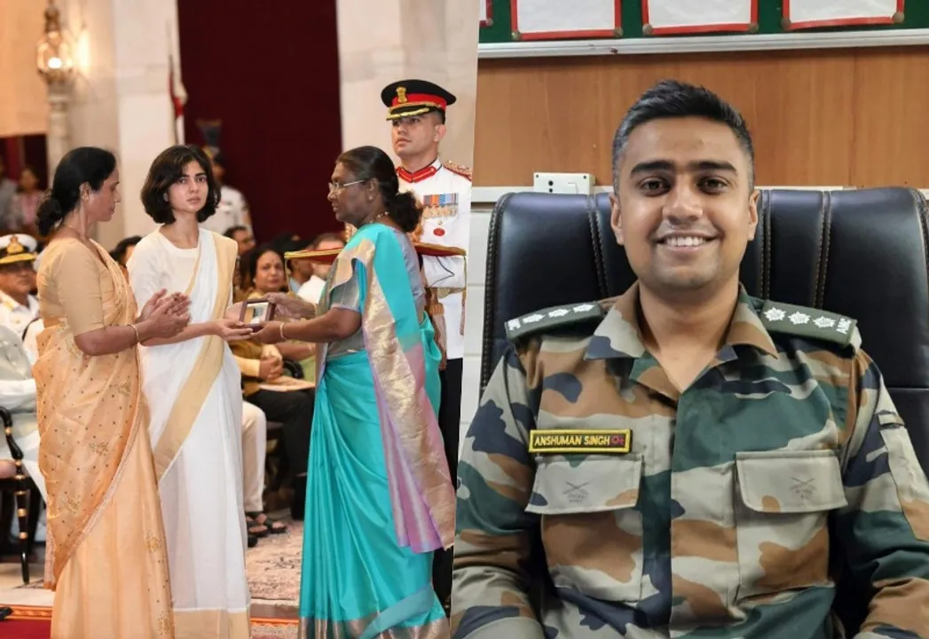  मरणोपरांत, कैप्टन अंशुमान सिंह को भारत में दूसरा सबसे बड़ा वीरता सम्मान कीर्ति चक्र प्रदान किया गया। फोटोः सोशल मीडिया/ IANS 