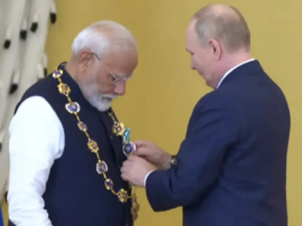  नरेंद्र मोदी को रूस का सर्वोच्च नागरिक पुरस्कार  